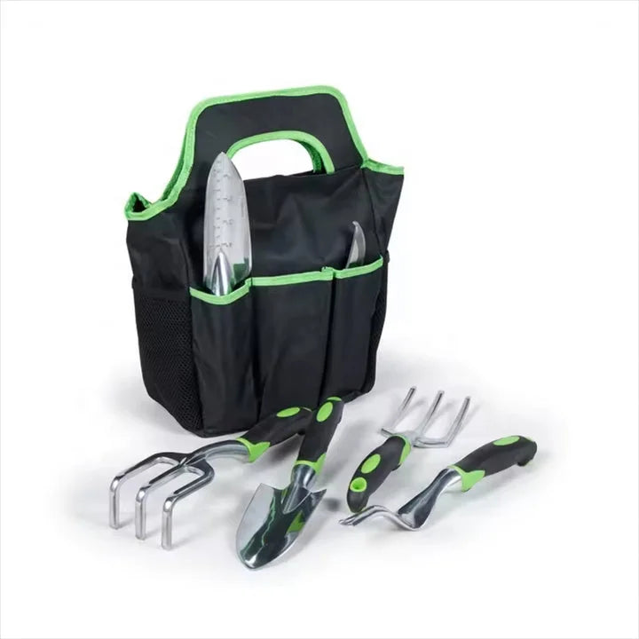 Green 8-Piece Heavy-Duty Gardening Tool Set with Ergonomic