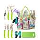 Green 9-Piece Floral Garden Tool Set for Women – Complete