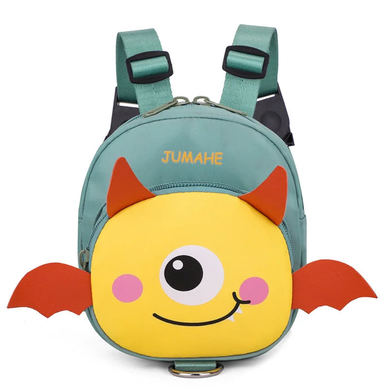 Green Adorable Monster Pet Backpack Harness - Small Dog &