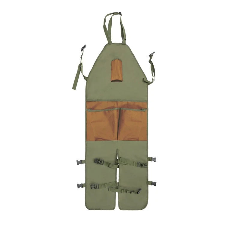 Green And Brown Gardening Leg Apron - Oxford Fabric