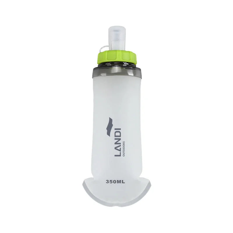 Green White Ultra Lightweight 350ml Soft Running Flask