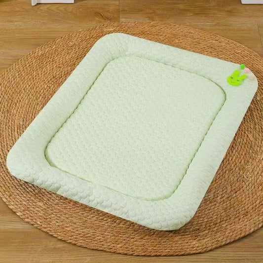 Green Breathable Cooling Pet Mat - Ice Bean Summer Bed