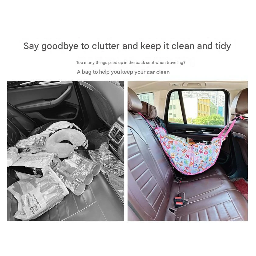 Green Car Back Seat Organizer Hammock - Portable Storage