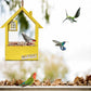 Green Charming Wooden House Hanging Bird Feeder