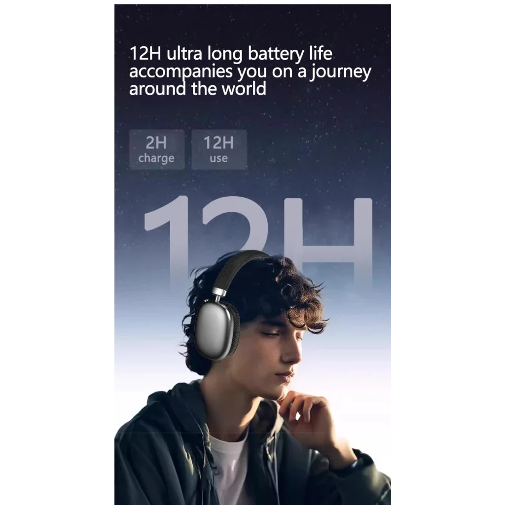 Green Comfortable Over-Ear Headphones - Hi-Fi Sound Long