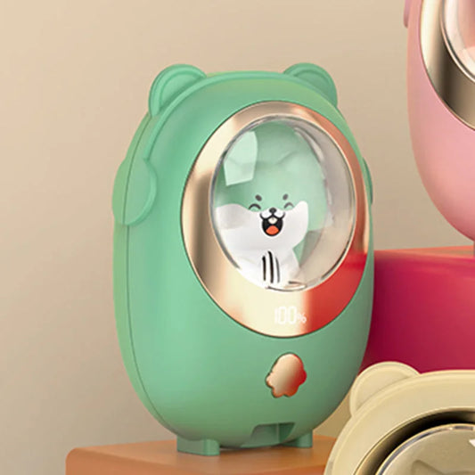 Green Cute Pet Rechargeable Hand Warmer - Portable USB