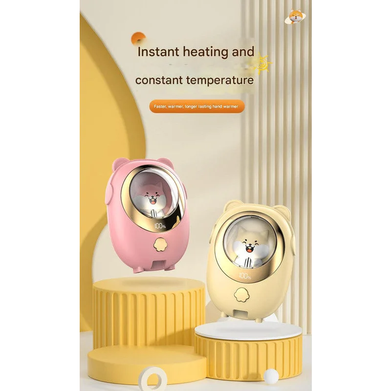 Green Cute Pet Rechargeable Hand Warmer - Portable USB
