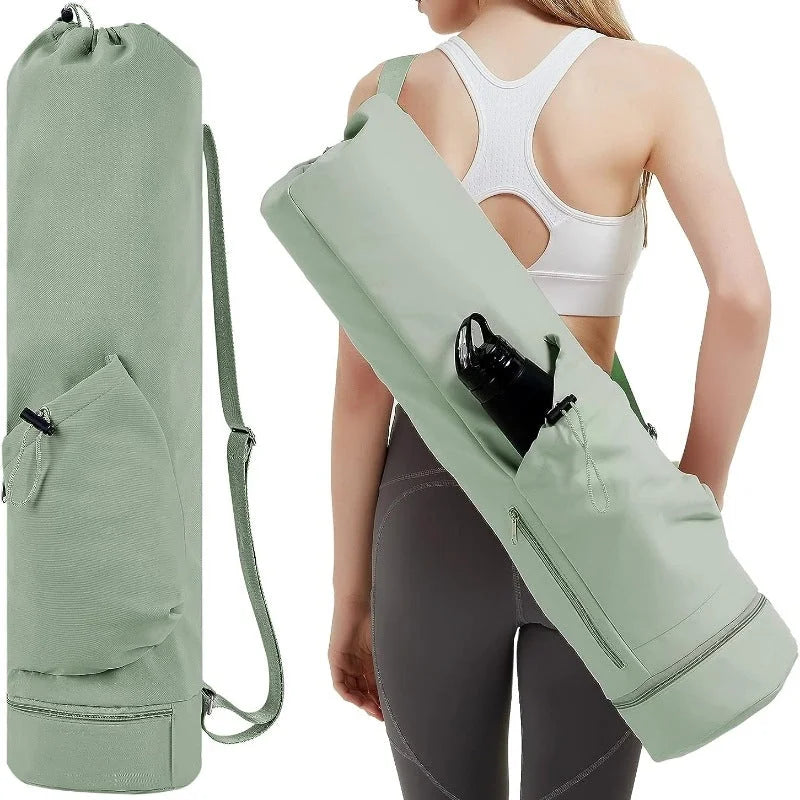Green Durable Yoga Mat Carry Bag - Multi-Functional Fitness