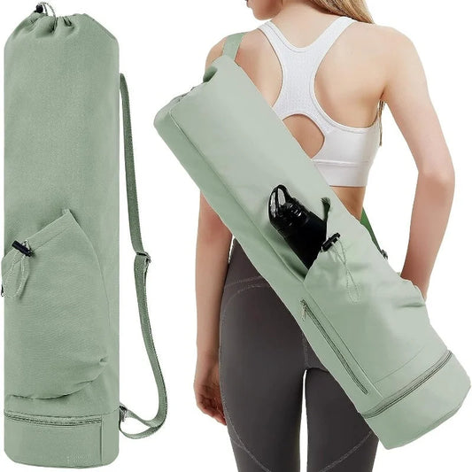 Green Durable Yoga Mat Carry Bag - Multi-Functional Fitness