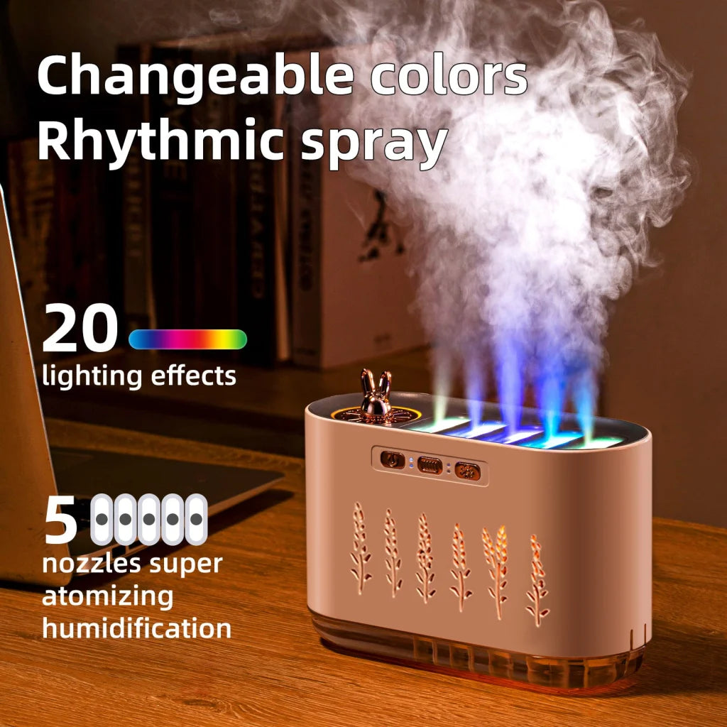 Color Changing Humidifier Square Green Dynamic Color Changing Humidifier - Sound Control & Auto Shut-Of ...
