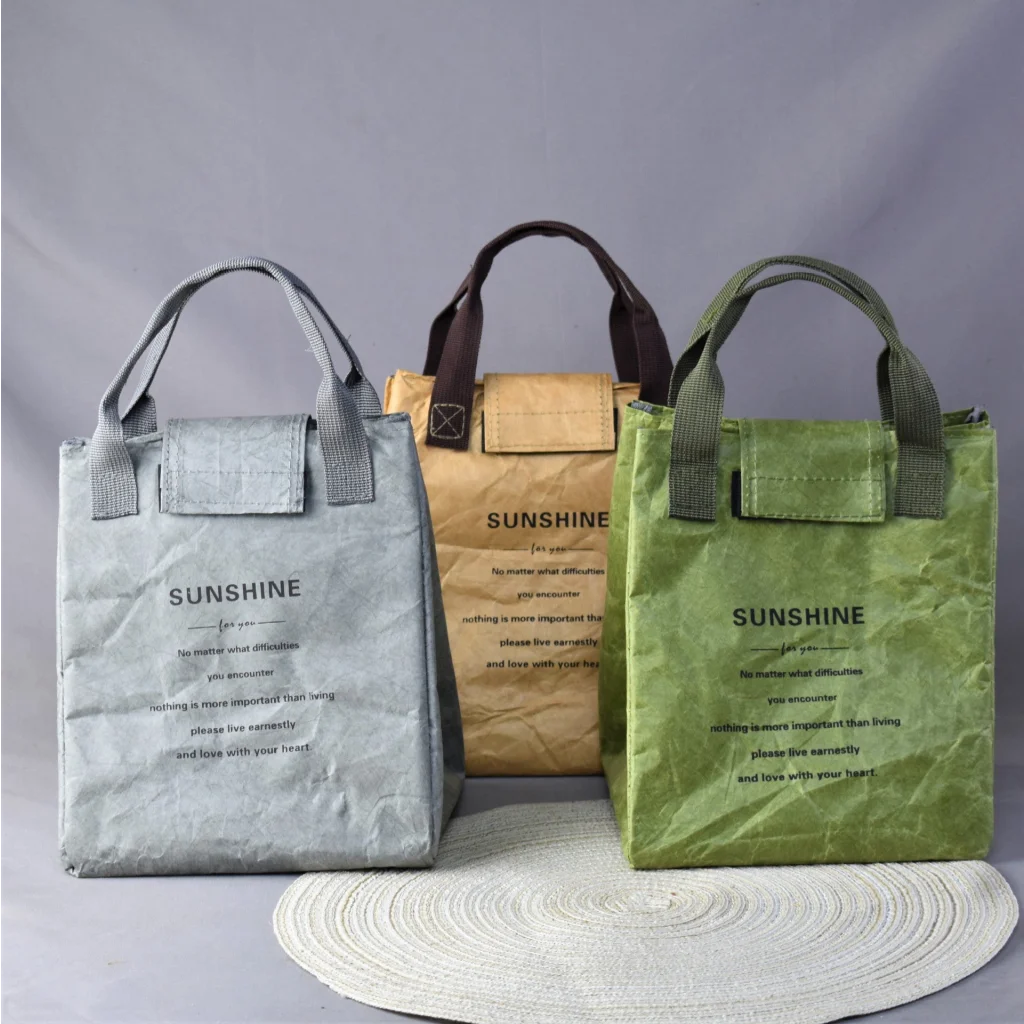 Green Eco-Friendly Insulated Lunch Bag with Handle