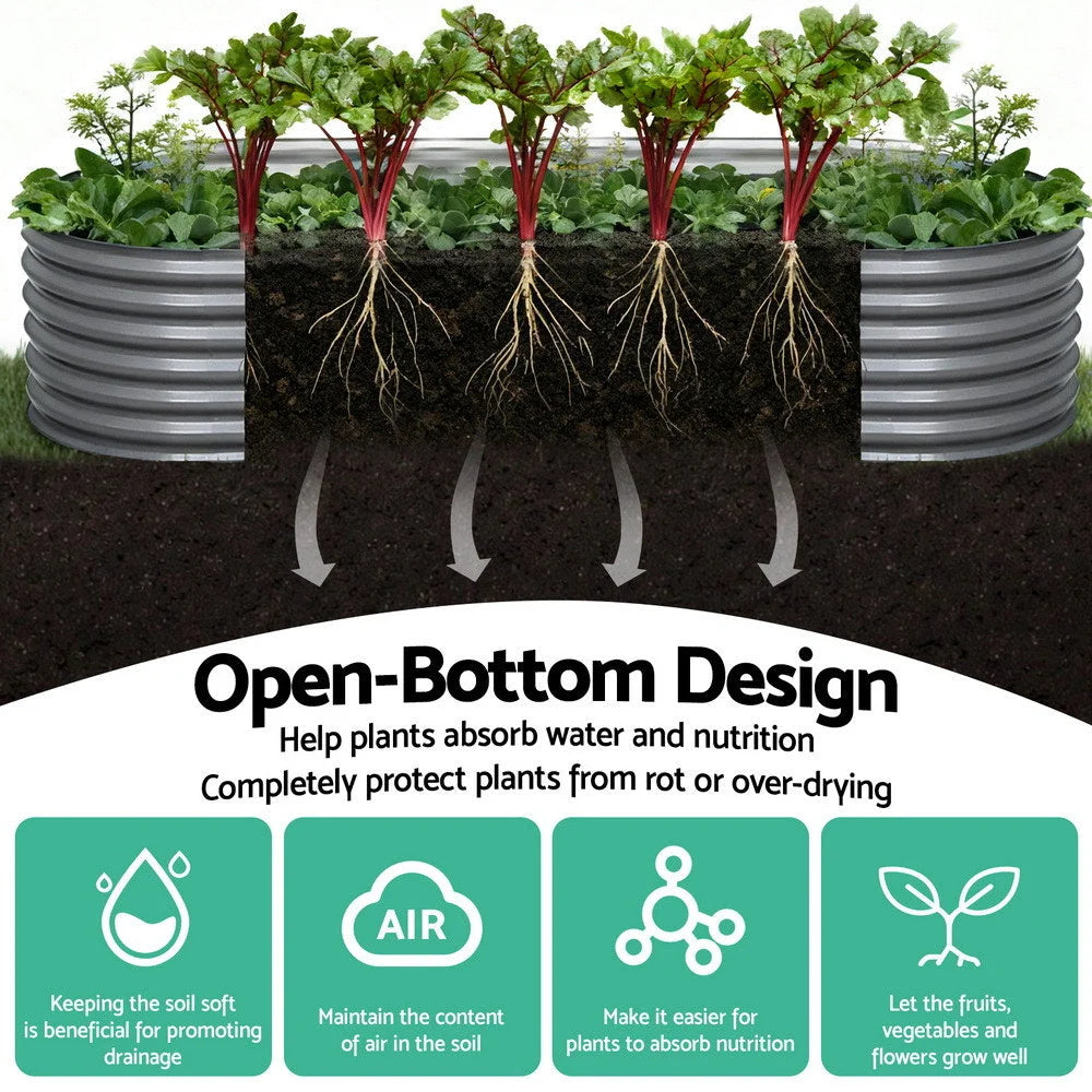 Green Fingers Garden Bed Oval Planter Box