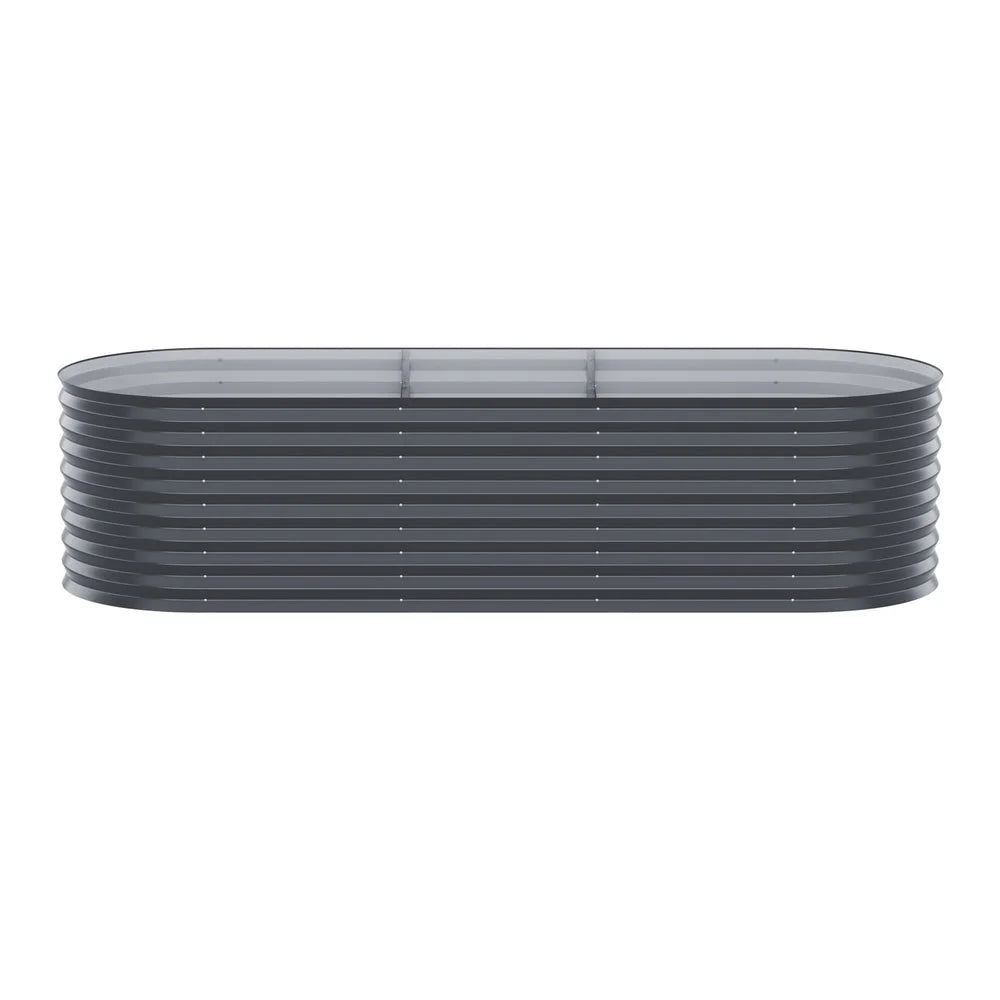 Green Fingers Garden Bed 240X80X56cm Oval Planter Box