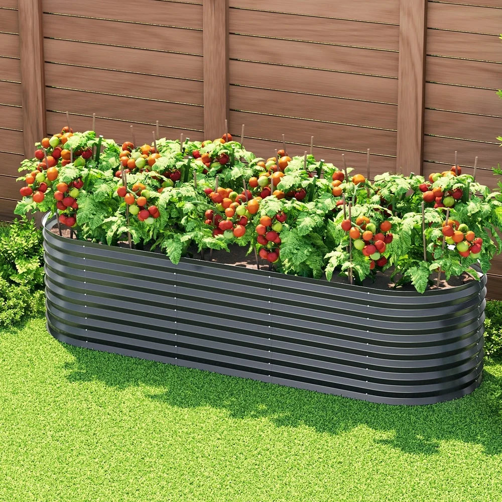 Green 240x80x56cm fingers bed oval with planter box greenhouses accessories
