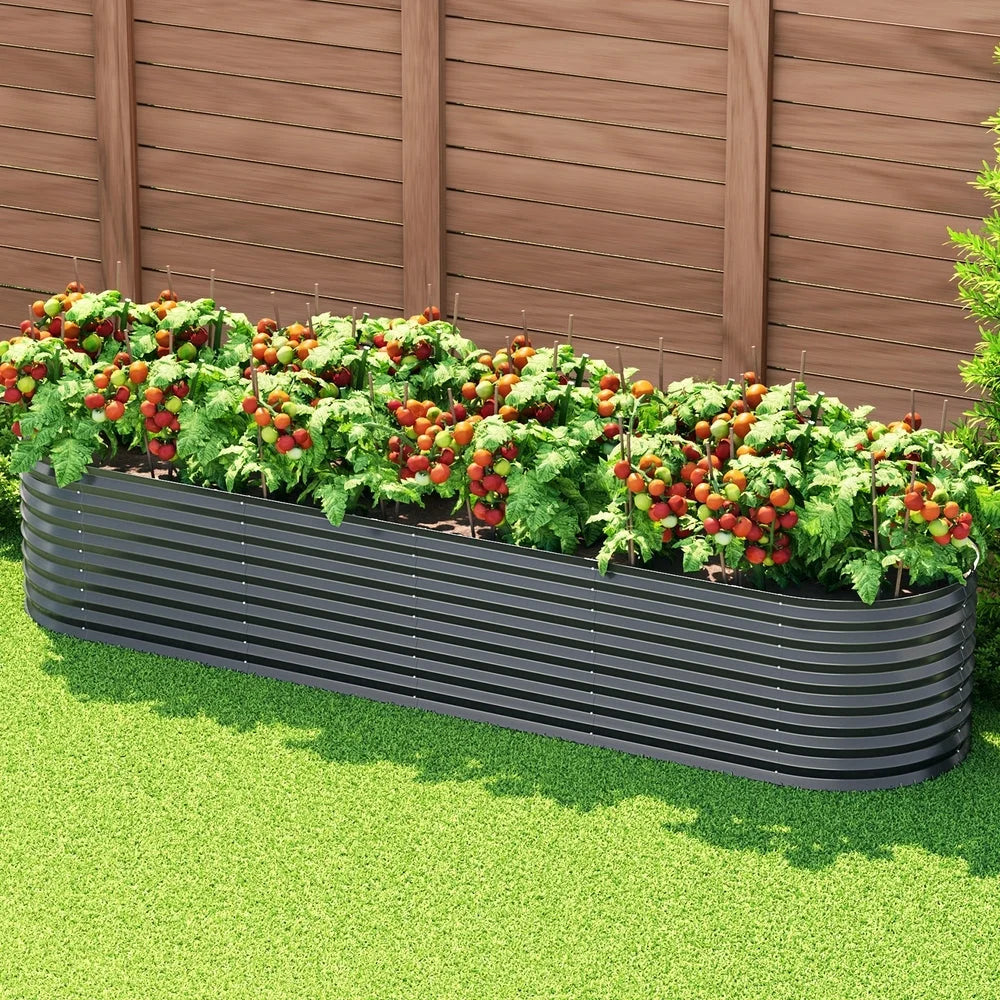 Green Fingers Bed 320X80X56cm Oval Planter Box 674
