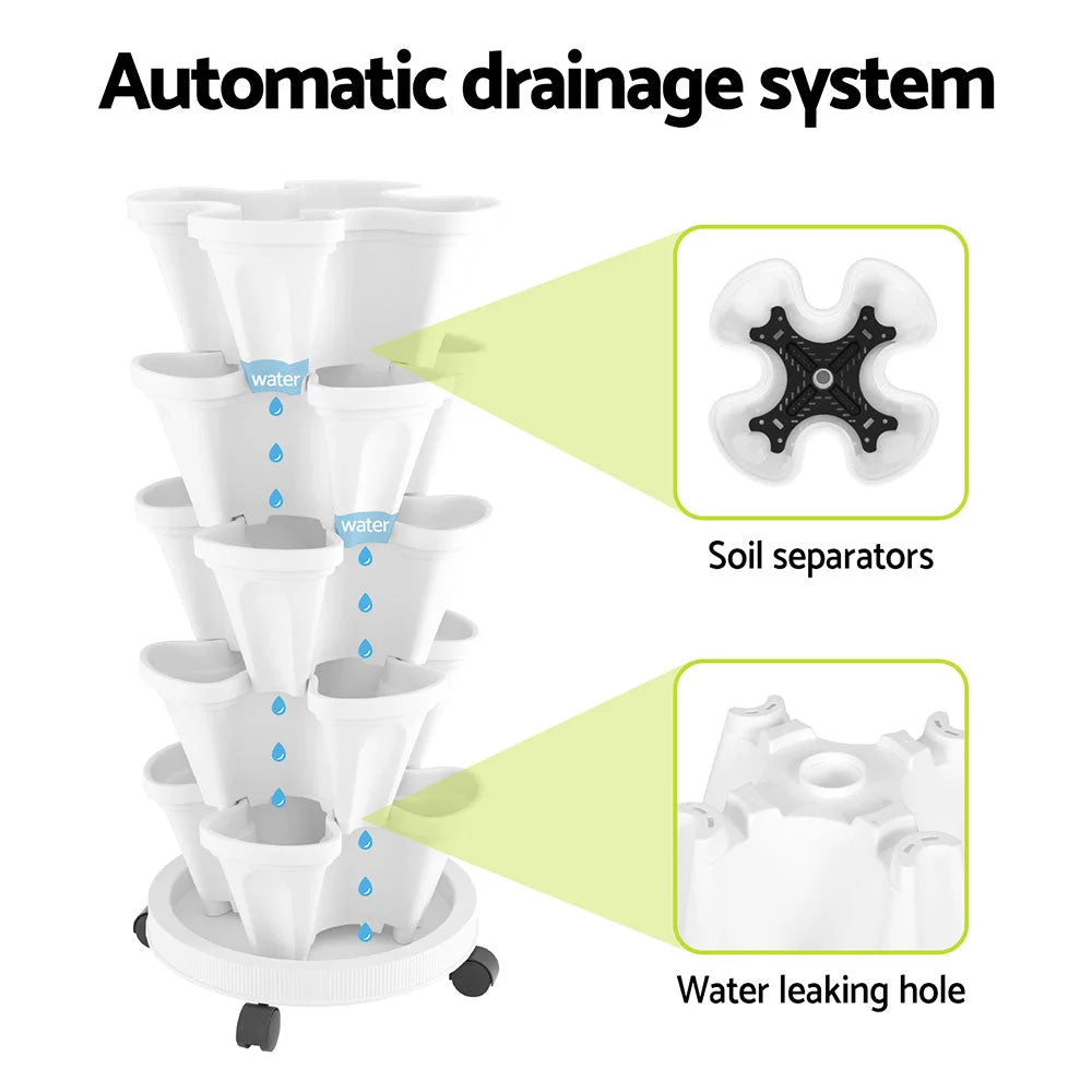 Green Fingers Garden Bed 5 Tier Vertical Garden Strawberry