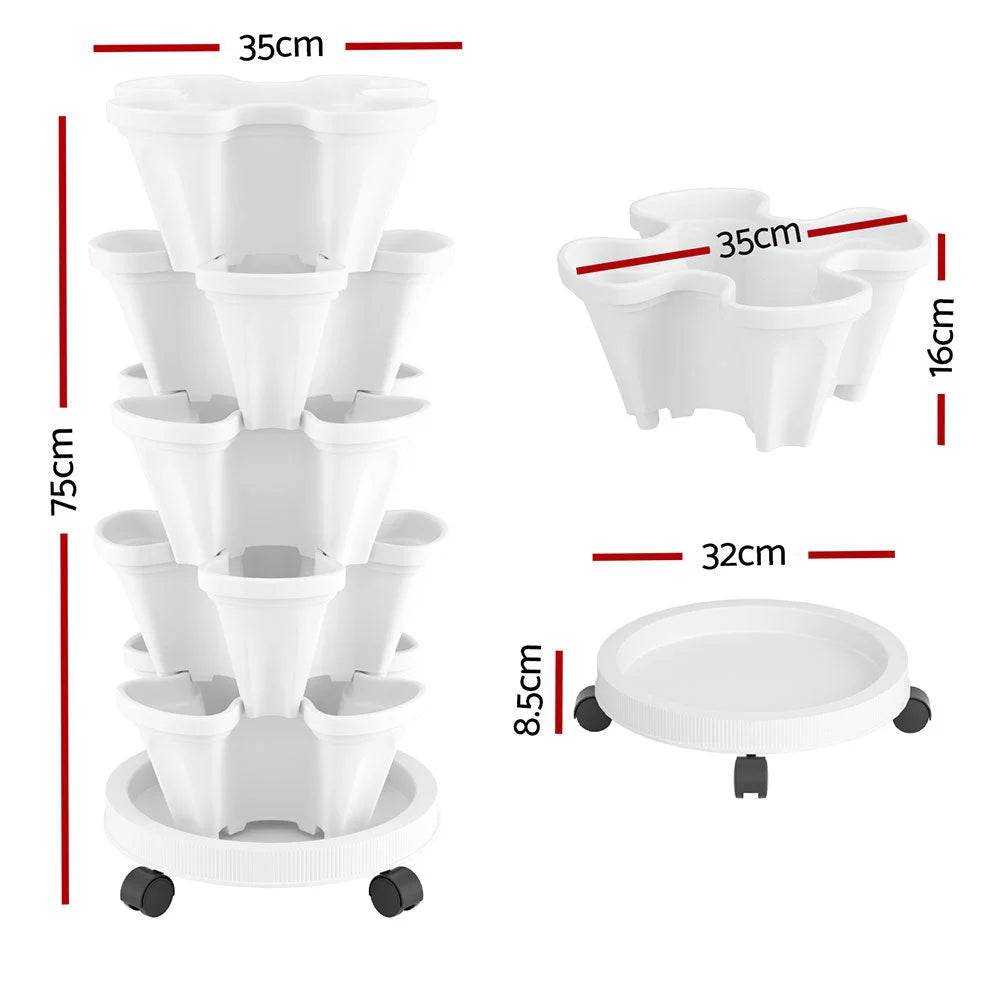 Green Fingers Garden Bed 5 Tier Vertical Garden Strawberry