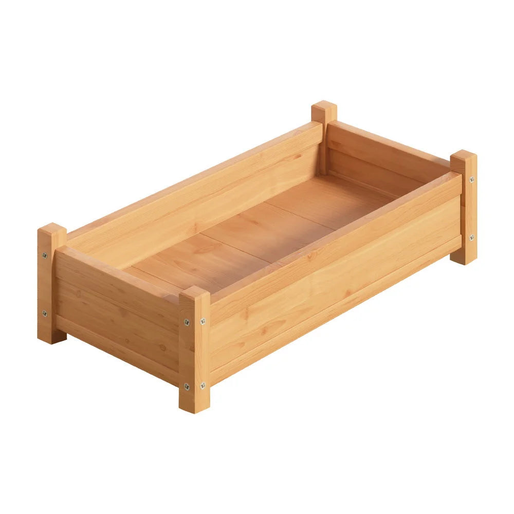 Green Fingers Garden Bed 65x33x16cm Wooden Planter Box