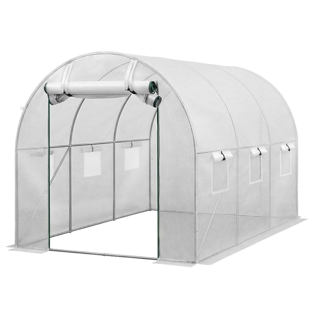 Green Fingers Greenhouse 3x2x2M Walk in Green House White