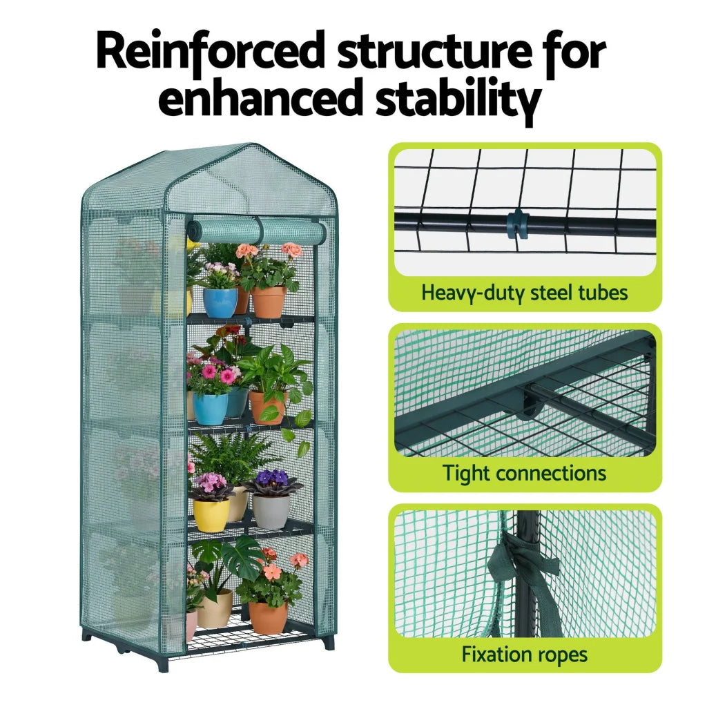 Green 6x0 greenhouse with attachment points and product body