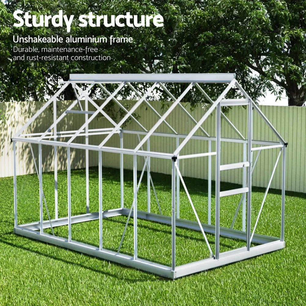 Green Fingers Greenhouse Aluminium Polycarbonate Premium