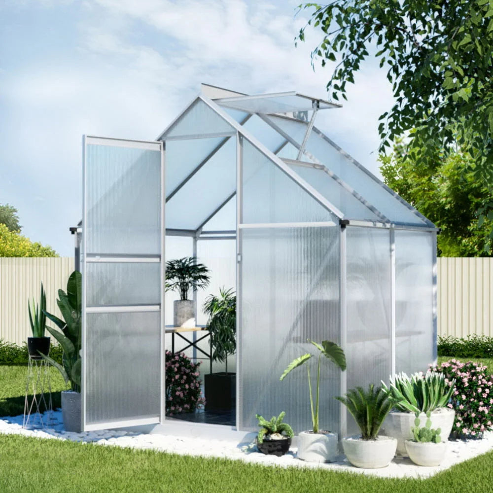 Green Fingers Greenhouse Aluminium Polycarbonate Premium