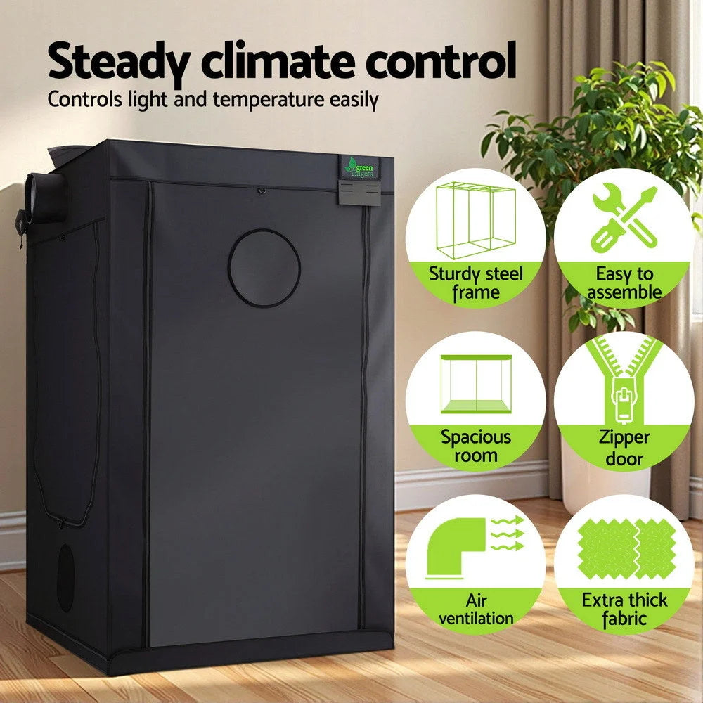 Grow tent kits with handles, panels and accessory pieces
