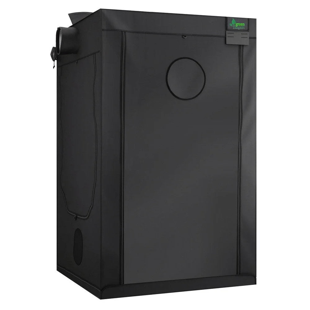 Green grow tent kits with matching accessories and clear item layout