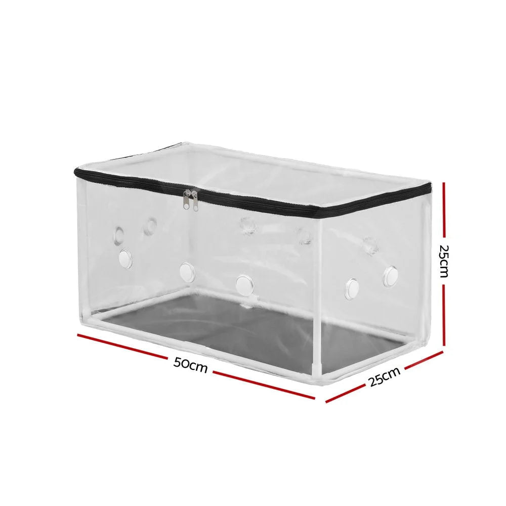Green Fingers Mini Greenhouse 50x25x25cm PVC Cover for Mushrooms