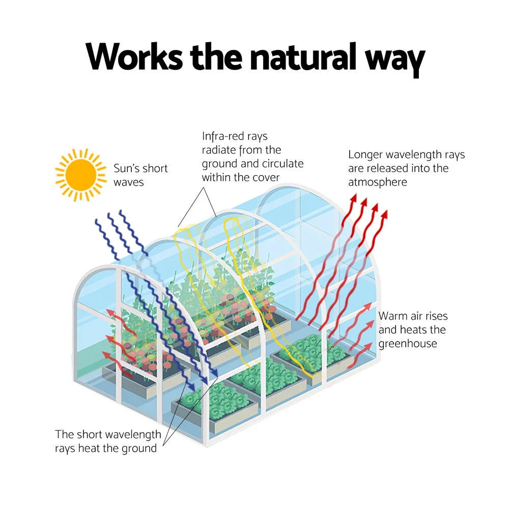 Green Fingers Mini Greenhouse PE Cover Green House Roll-Up