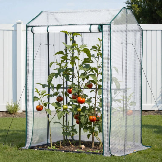 Green Fingers Mini Greenhouse PE Cover Green House Roll-Up
