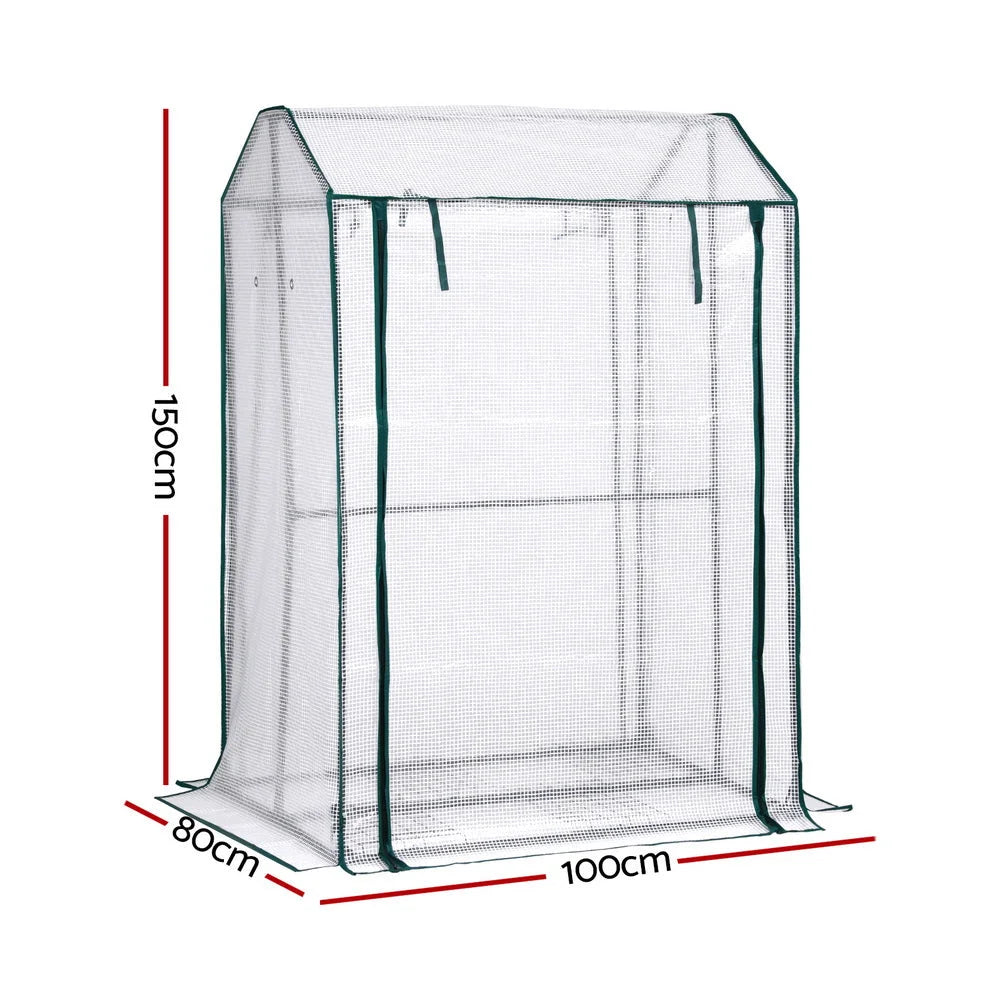 Green Fingers Mini Greenhouse PE Cover Green House Roll-Up