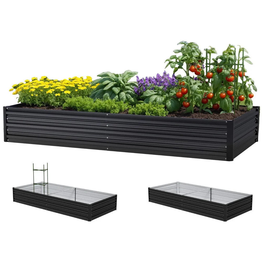 Green Fingers Raised Garden Bed 2 Pcs 210x90cm Planter Box