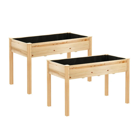 Green Fingers Raised Garden Bed 2x Elevated 120x60x80cm