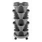 Green Fingers Raised Bed 5 with Tier Vertical Grey Strawberry Stackable Planters