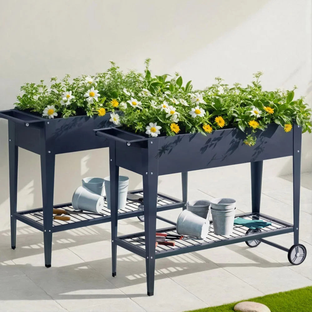 Green Fingers Raised Garden Bed x2 Elevated 100X40X80cm