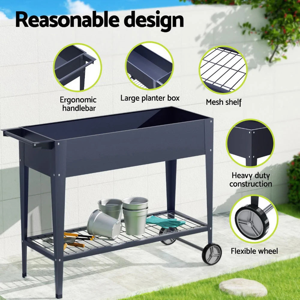 Green Fingers Raised Garden Bed x2 Elevated 100X40X80cm