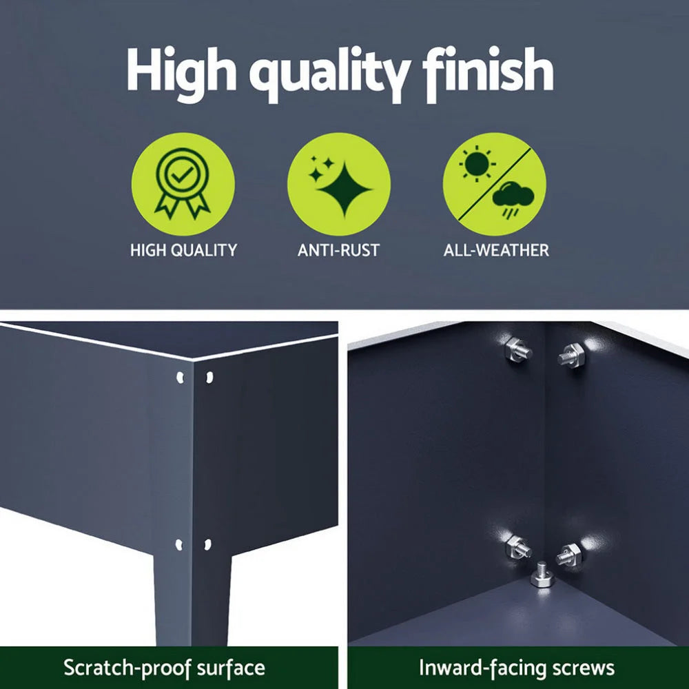 Green Fingers Raised Garden Bed x2 Elevated 100X40X80cm