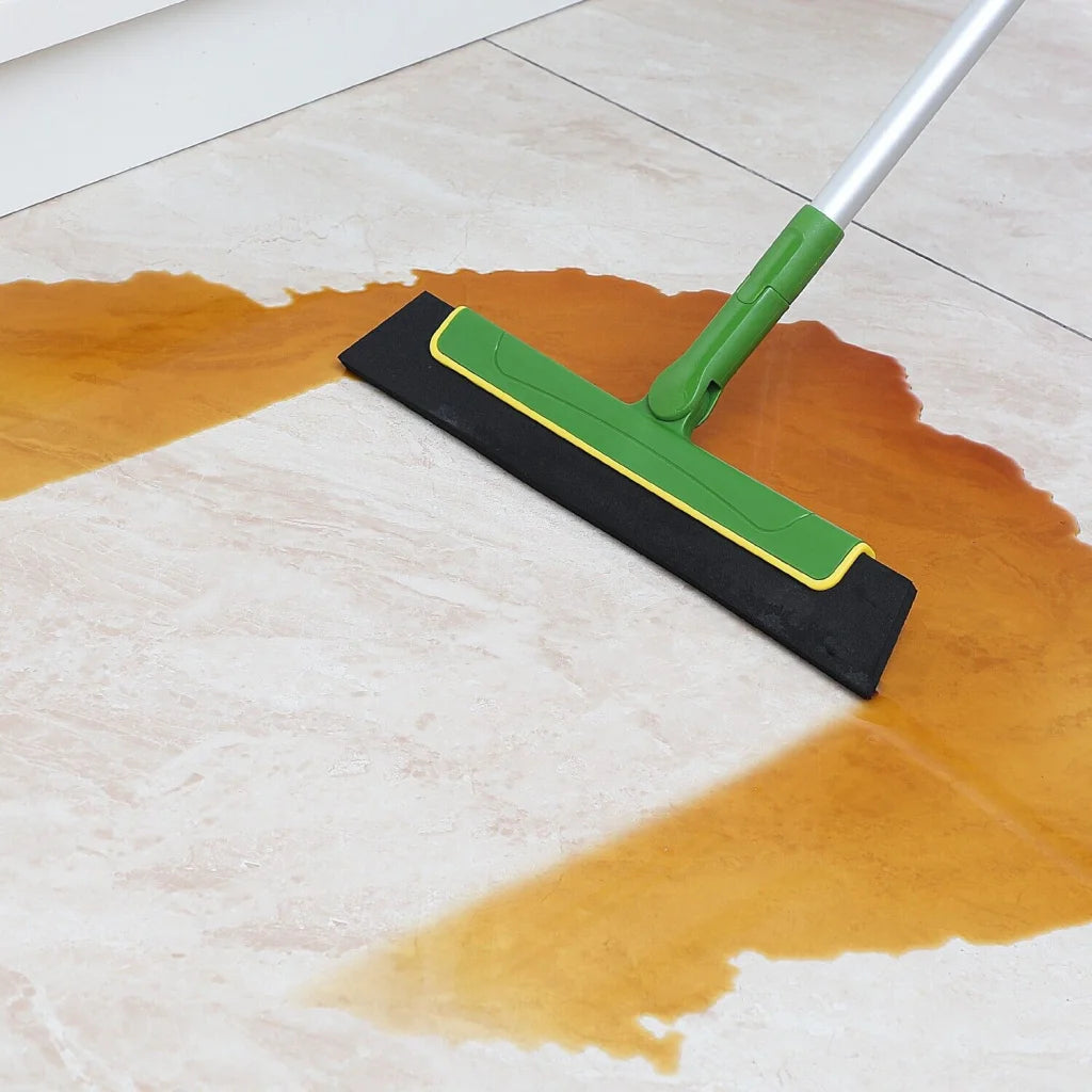 Green Floor Squeegee Wiper Broom for Tile Cleaning