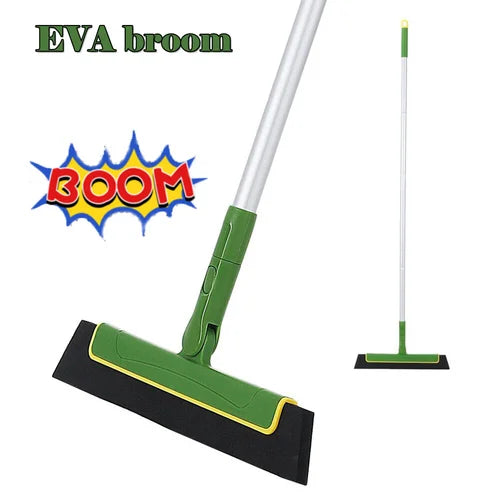 Green Floor Squeegee Wiper Broom for Tile Cleaning