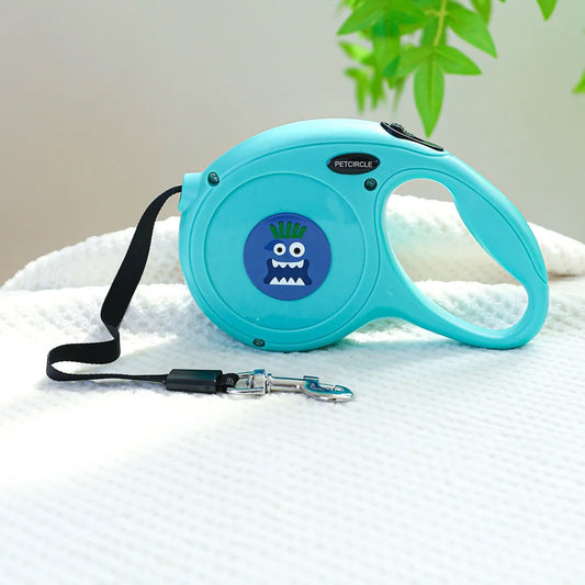 Green Grey Monster 5m Cartoon Retractable Dog Leash