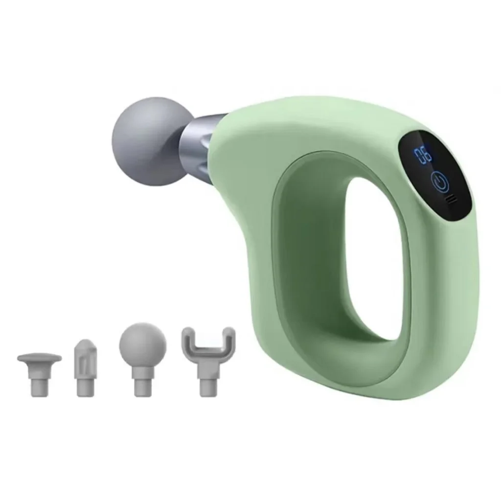 Green Handheld Massage Gun - Compact and Portable