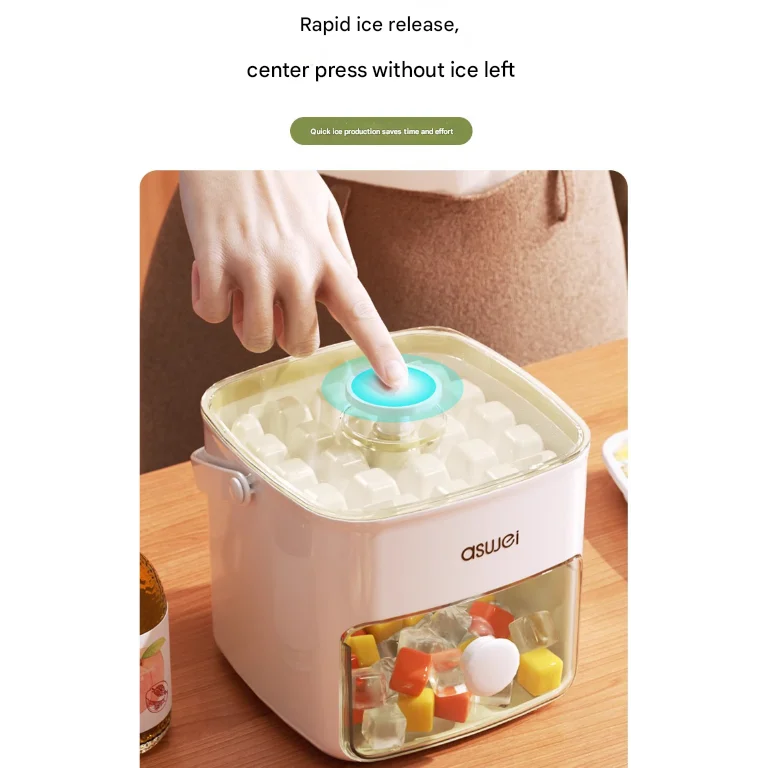 Green Innovative Press-Release Ice Cube Maker - Dual Layer
