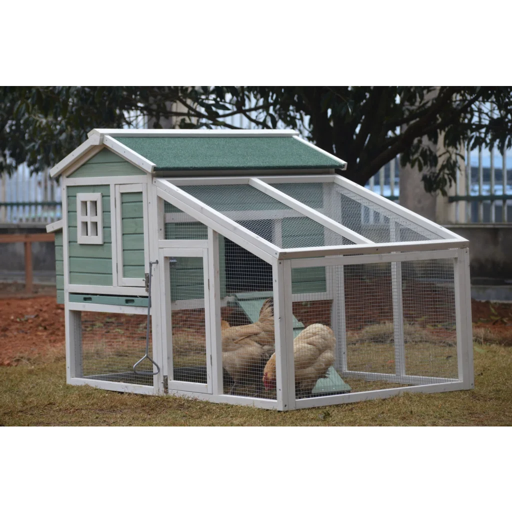 Green Large Chicken Coop Rabbit Hutch Ferret Guinea Pig