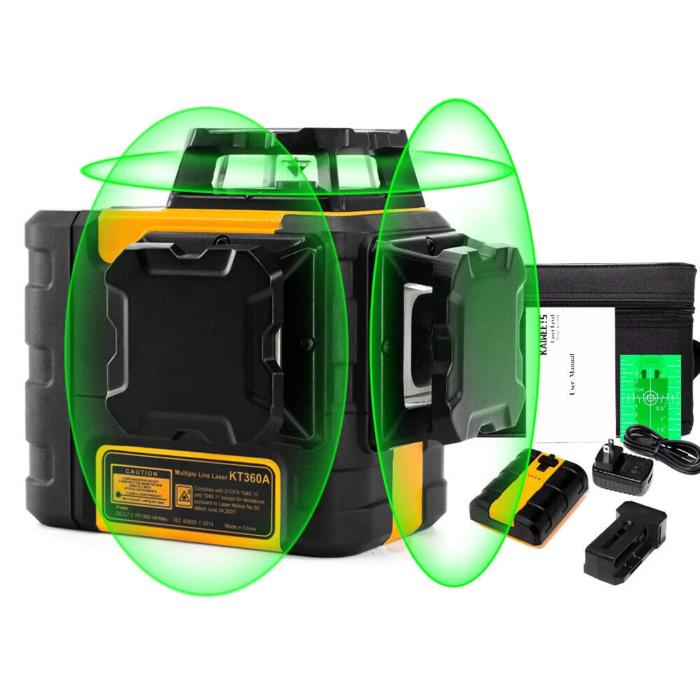 Green Laser Level KAIWEETS KT360A 3 x 360° Rotary