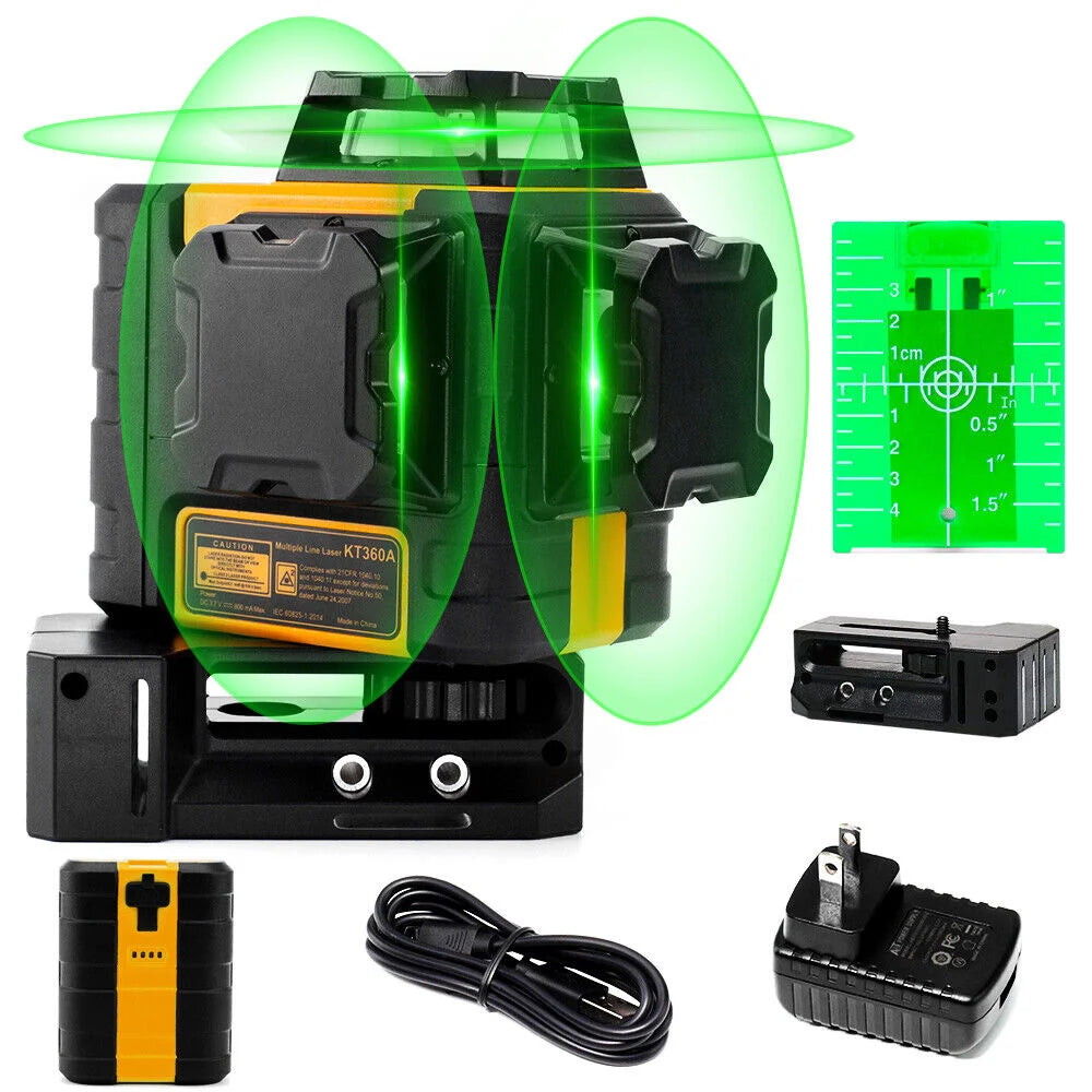 Green Laser Level KAIWEETS KT360A 3 x 360° Rotary
