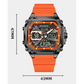 Green Men’s Dual Display Watch - Dual Time Digital Analog