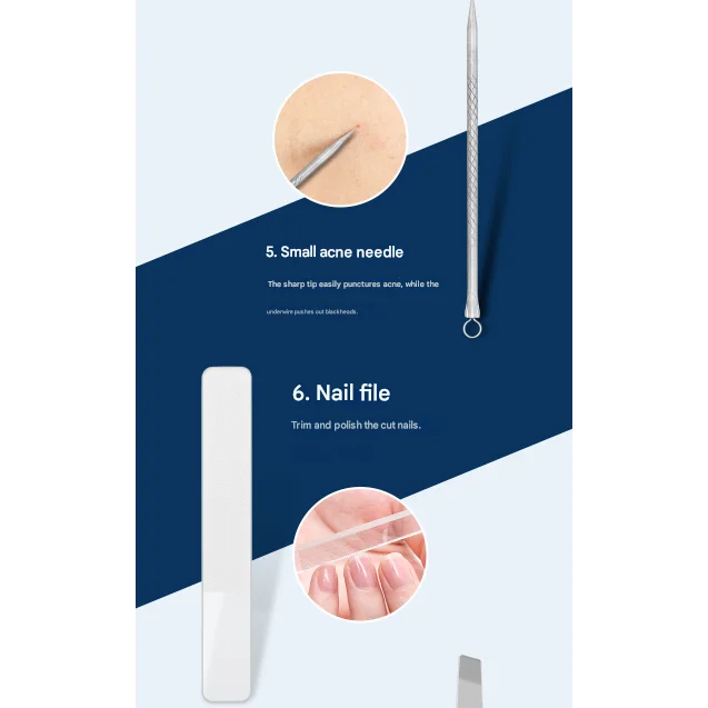 Green Mini Suitcase Manicure Set - 8-Piece Portable