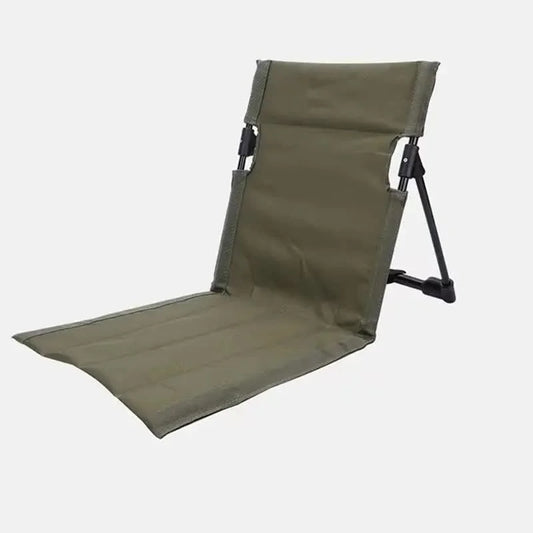 Green Outdoor Folding Lawn Chair with Backrest