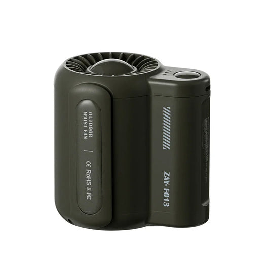 Green Outdoor Waist Fan - Portable Wearable Fan